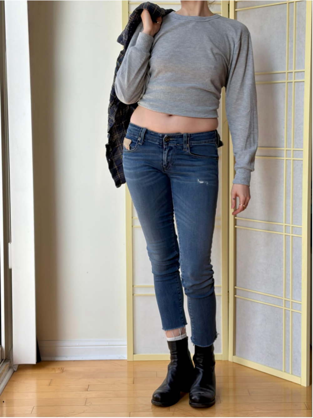 Vintage Diesel Y2K Low Rise Super Skinny Fit Distressed Jeans Size 25